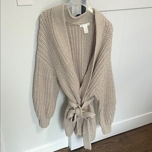 H&M Beige Knit Cardigan Sweater